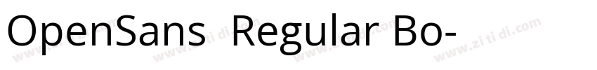 OpenSans  Regular Bo字体转换